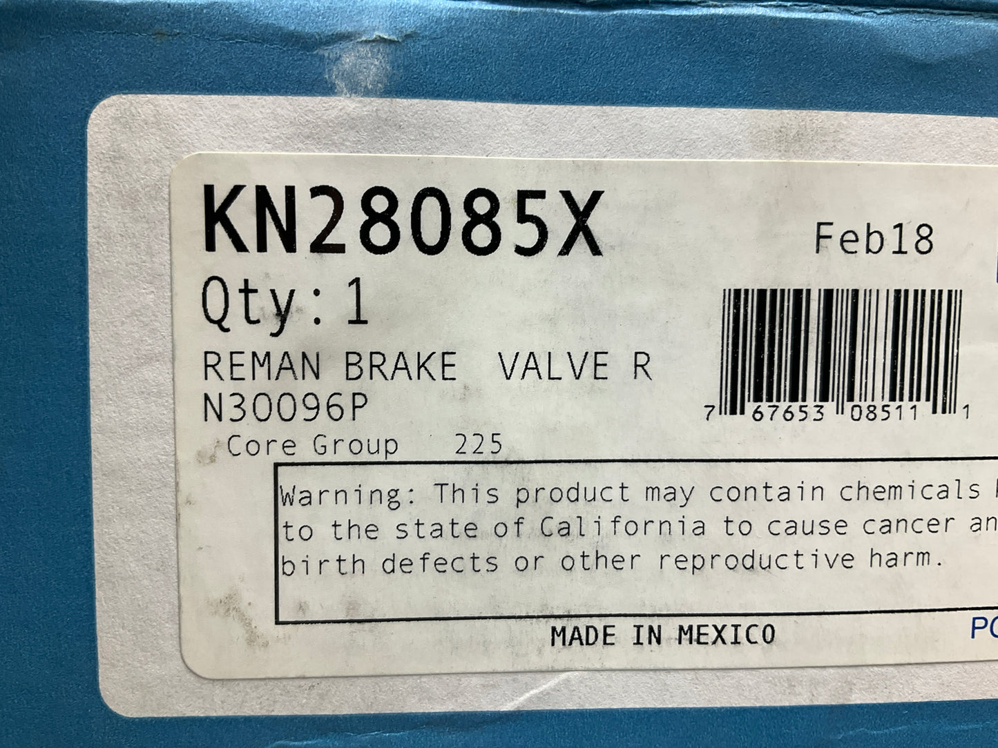 REMAN. Haldex KN28085X Four Port Relay Valve, 3/8'' Delivery, 1/2'' Supply N30096P