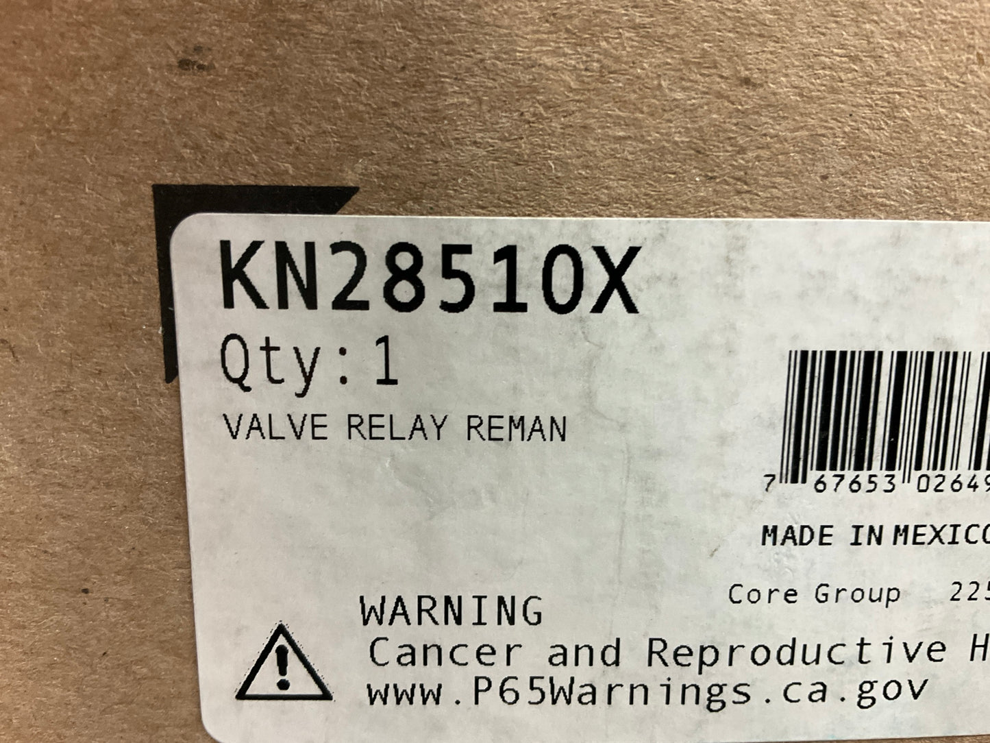 REMAN. Haldex KN28510X RG2 Type Brake Relay Valve A86314