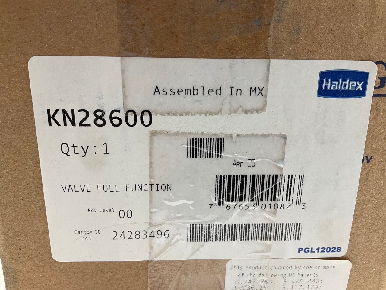 Haldex KN28600 FF2 Full Function Trailer Valve - N4304AC