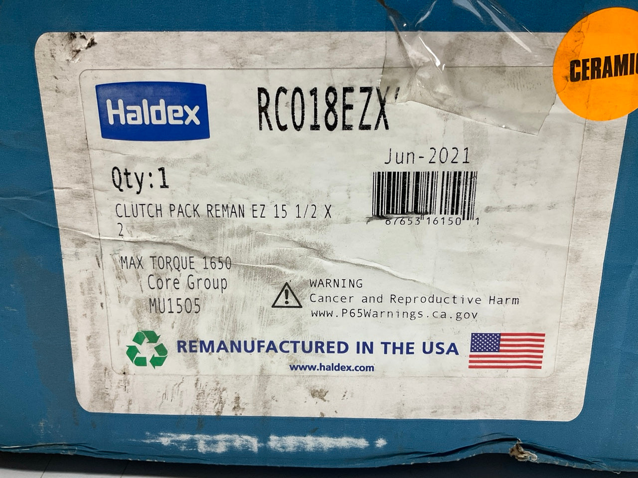 REMAN. Haldex RC018EZX Clutch Kit For CAT 3406 B & E, 60 Series, Early Mack