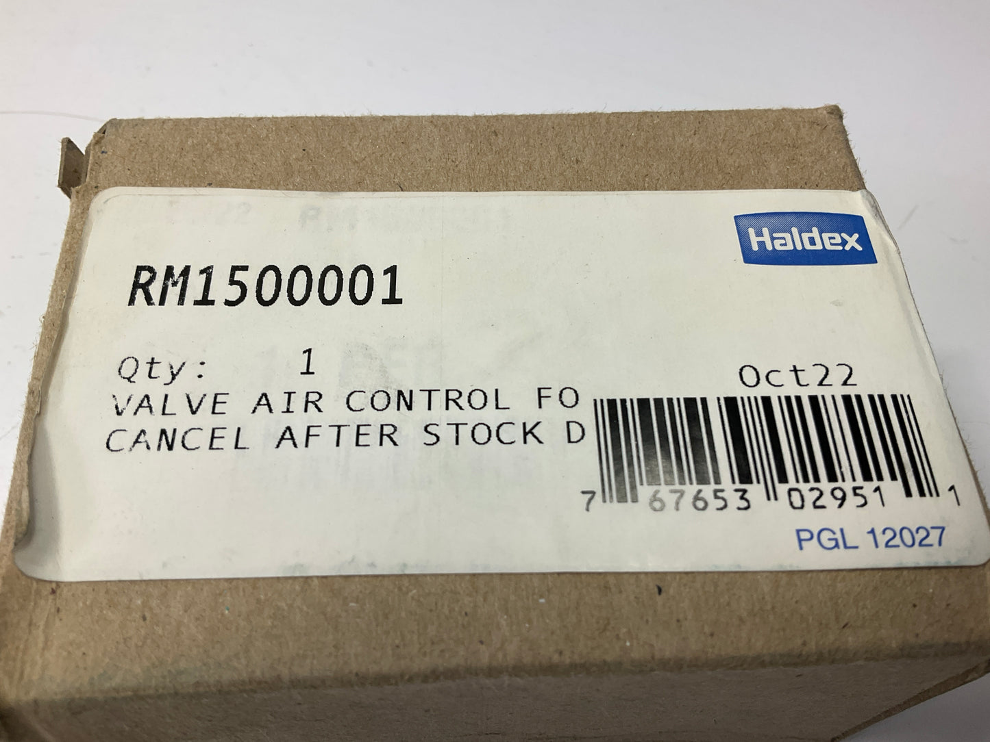 Haldex RM1500001 End Port Air Control Valve For Air Wiper Motor Sprague GK15