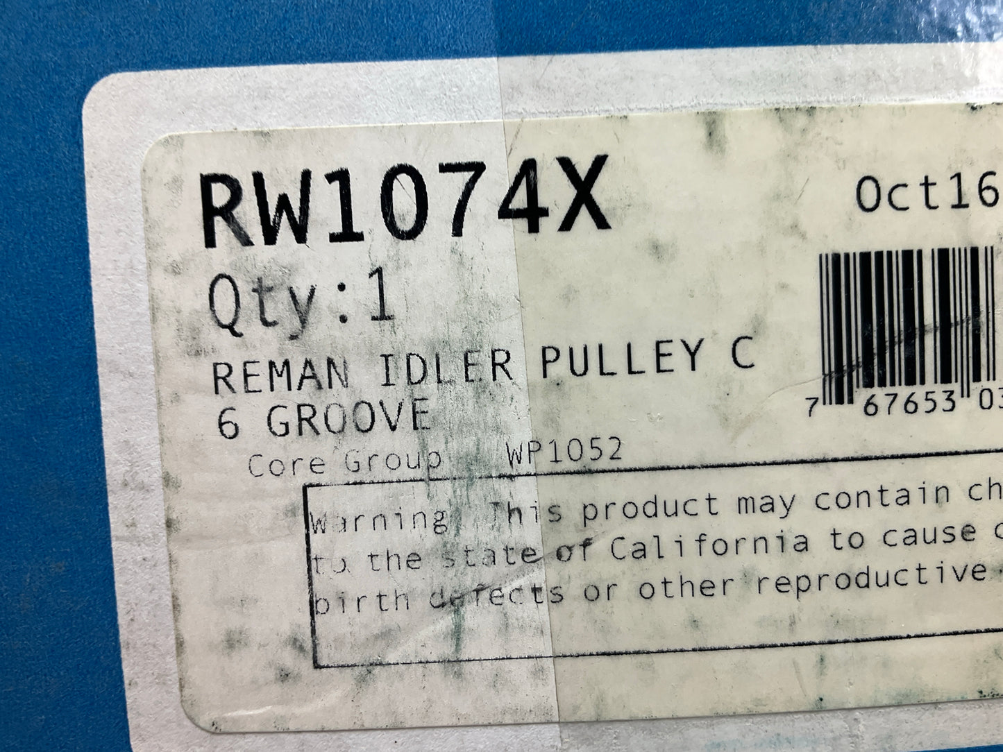 REMAN. Haldex RW1074X Water Pump Idler Pulley For Cummins N14 3064404, 3066330