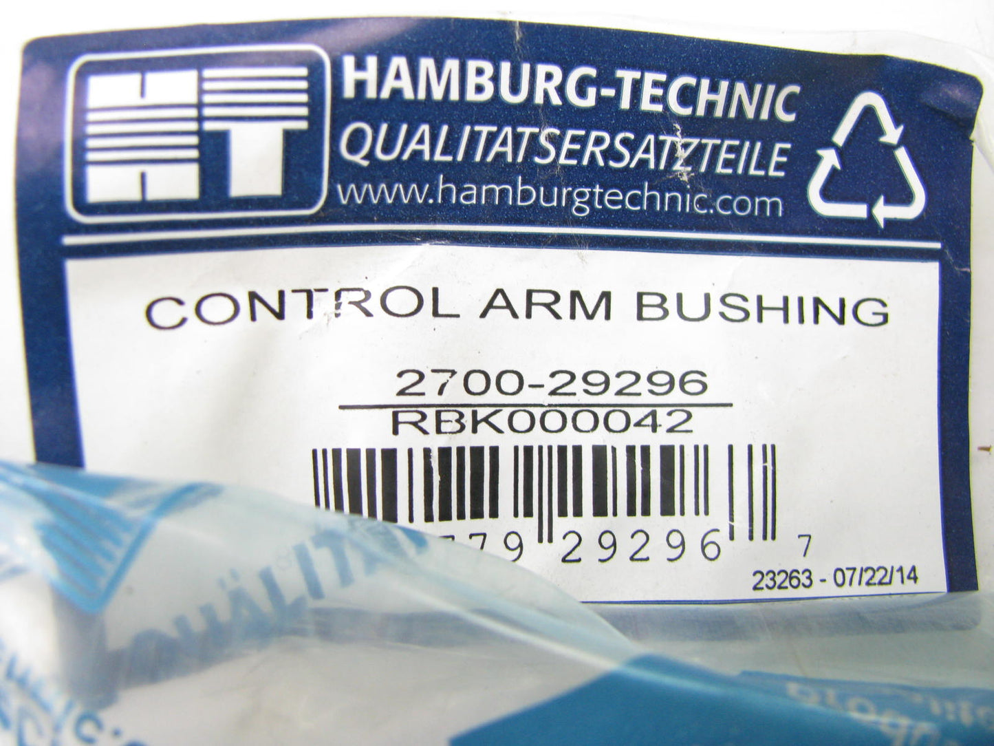 (2) Hamburg-technic 2700-29296 Suspension Control Arm Bushing - Rear Lower Outer