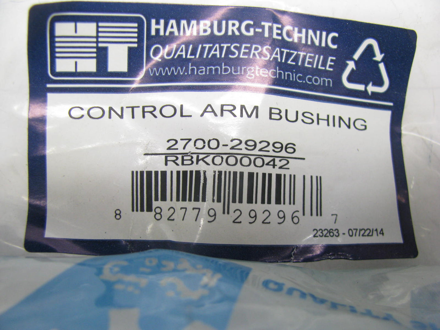 Hamburg-technic 2700-29296 Suspension Control Arm Bushing - Rear Lower Outer