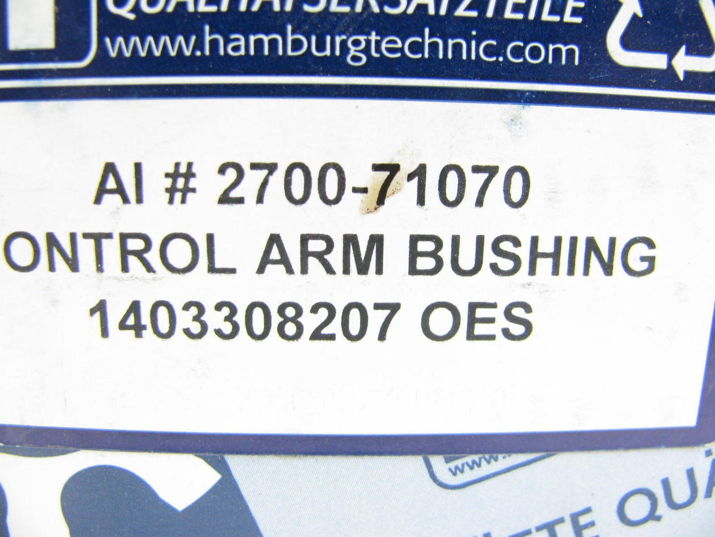 (2) Hamburg-technic 2700-71070 Suspension Control Arm Bushing - Front Lower