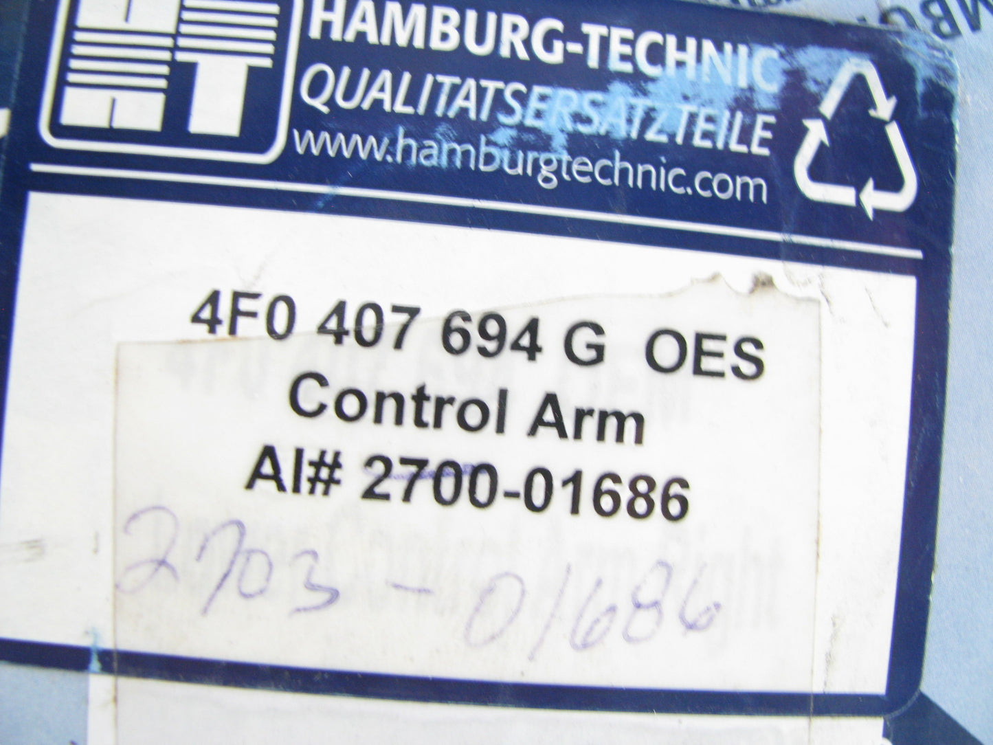Hamburg-technic 2703-01686 Front Right Lower Control Arm