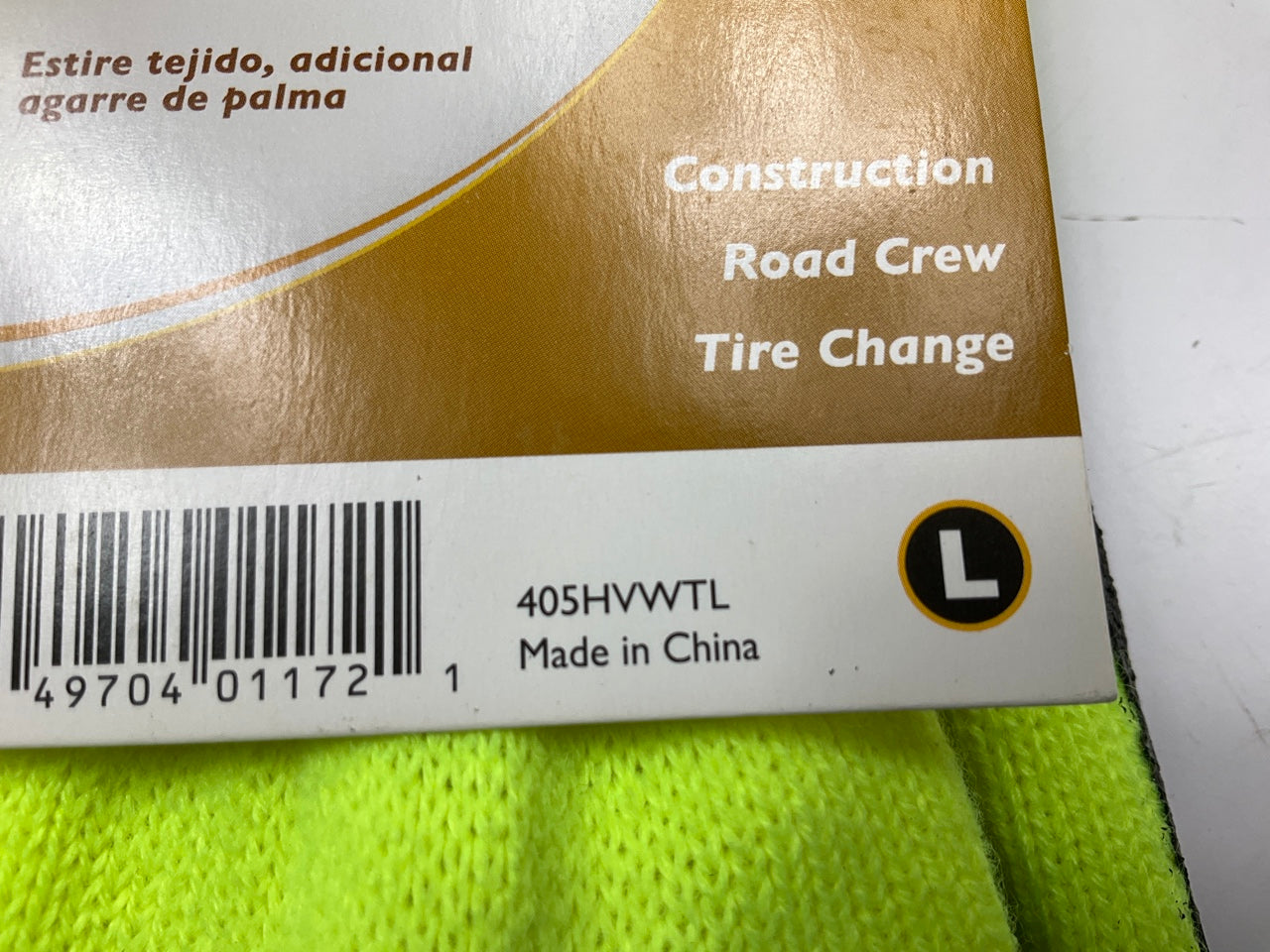 Pack Of 6 - Large Hand Master 405HVWTL Yellow / Black Rubber Coated Work Gloves