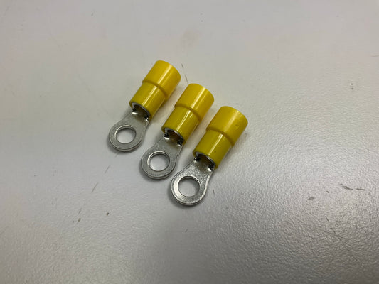 60pcs Yellow Vinyl Ring Terminal Connector 12-10GA Gauge 5/16'' Crimp Wire Power
