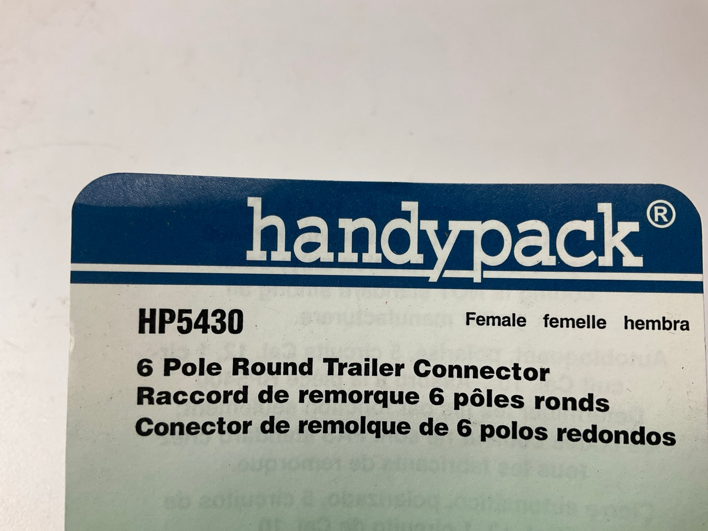 Handypack HP5430 - 6-Pole Trailer Female Connector Plug
