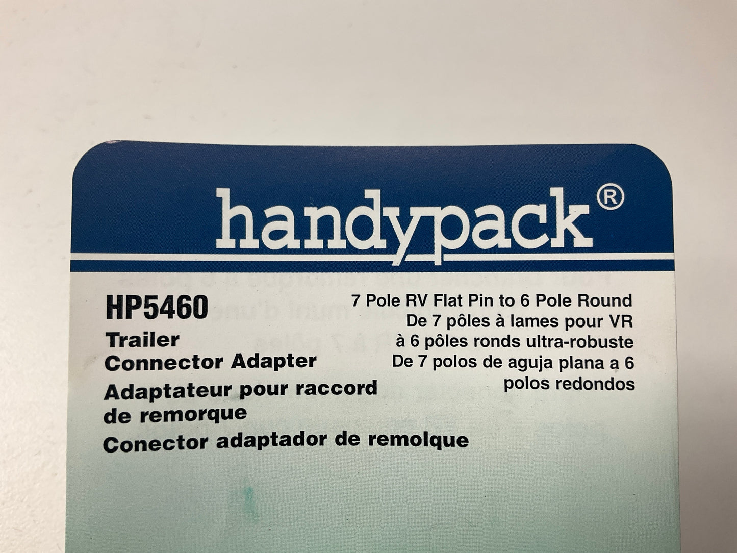 Handypack HP5460 7-Way RV Blade To 6-Pin Round Adapter Trailer Connector Plug