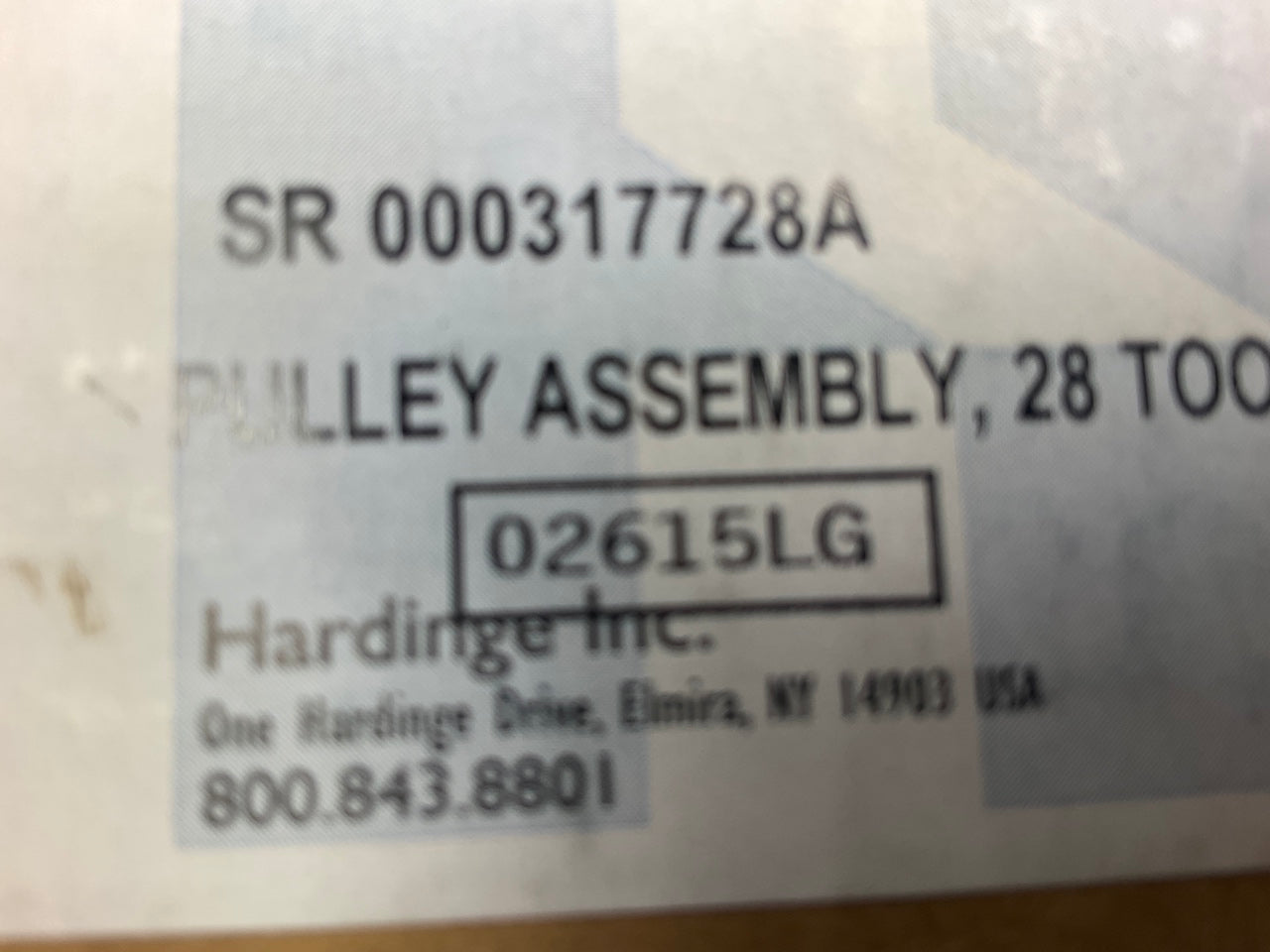 HARDINGE CNC Lathe Y-Axis Motor Pulley Siemens Turrent Control 000317728A