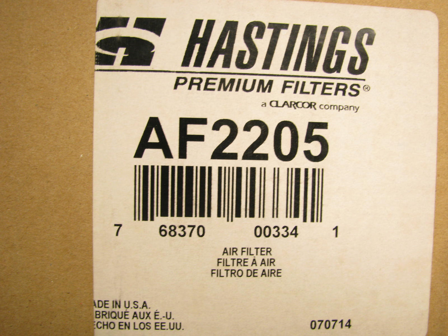 Hastings AF2205 Air Filter Replaces RS3509 6I-0274 AF25132M 6477 A55012 88477