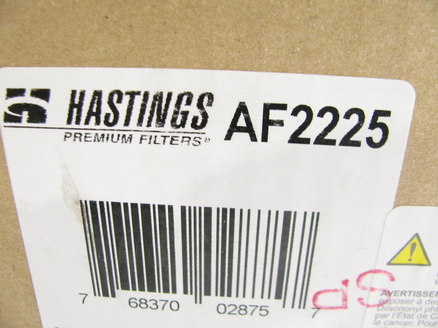 Hastings AF2225 Air Filter Replaces LA831 PE605 CA2561 PA2095 55669 AZA117 932