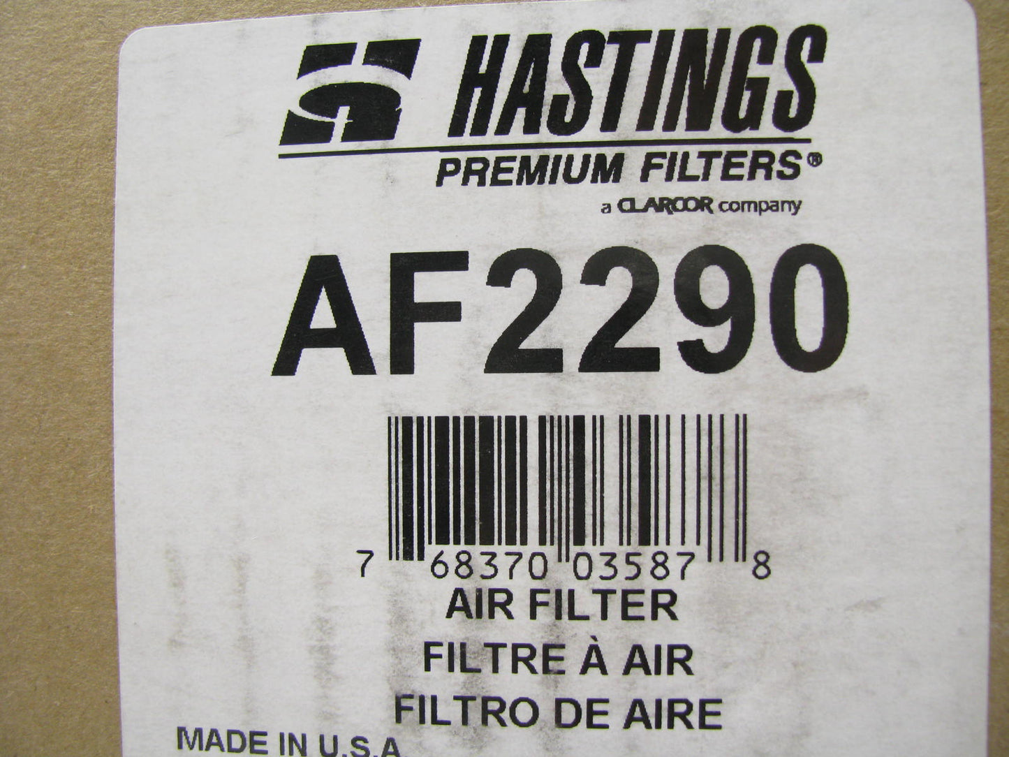 Hastings AF2290 Air Filter Replaces CA9244 46701 A66024 LAF8145 AF25589 88701