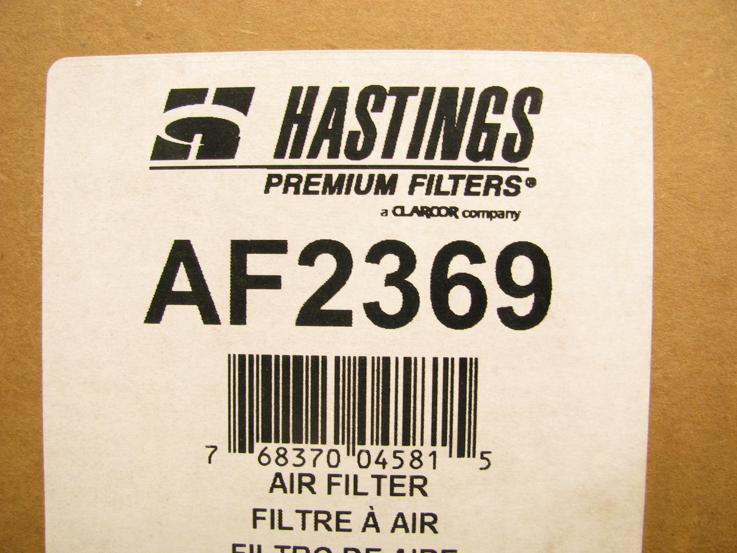 Hastings AF2369 HD Radial Seal Air Inner For CAT Equipment