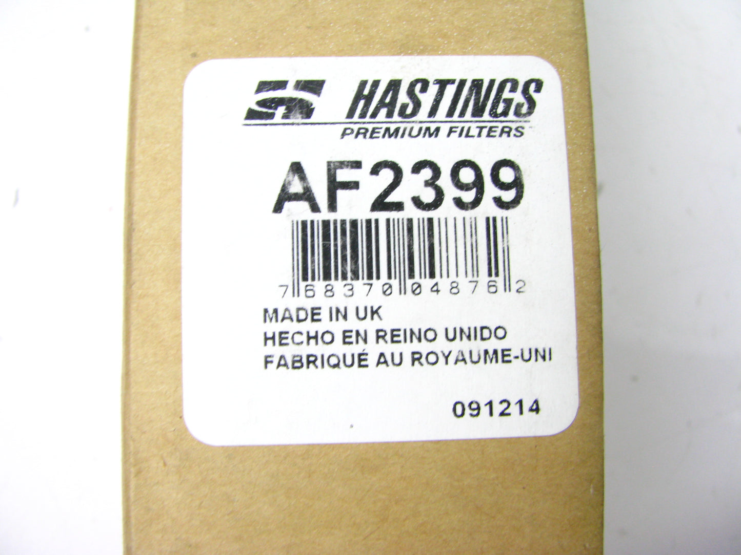 Hastings AF2399 Inner Air Filter Replaces 42845 RS3930 A2582C 87845 2349828