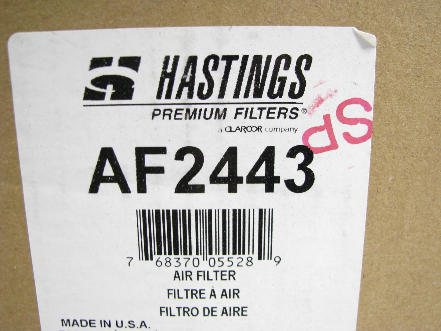 Hastings AF2443 Air Filter Replaces 49131 LAF2342 AF26395 P778994 RS3992 83131