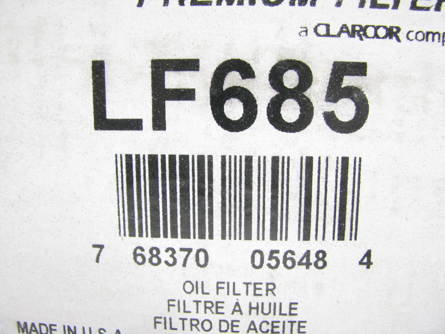 Hastings LF685 Oil Filter Replaces CH10384 P7329 P550820 7291 57291