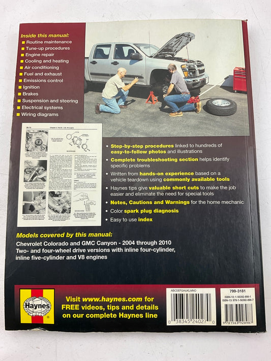 Haynes 24027 Repair Manual For 2004-2010 Chevrolet Colorado & GMC Canyon - OPEN