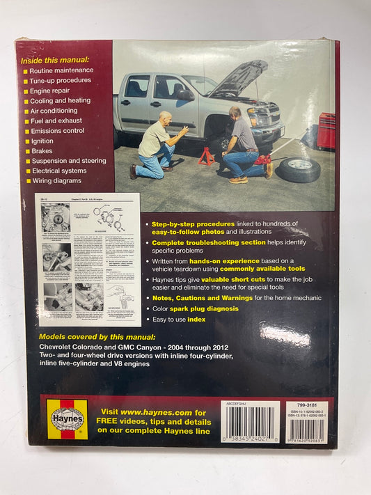 Haynes 24027 Repair Manual For 2004-2012 Chevy Colorado & GMC Canyon - SEALED
