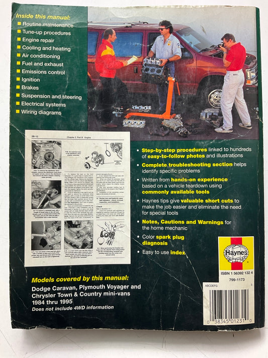 USED - Haynes 30010 Repair Manual For 1984-1995 Chrysler Minivans