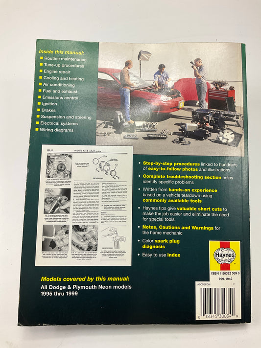 USED #5 - Haynes 30034 Repair Manual For 1995-1999 Neon
