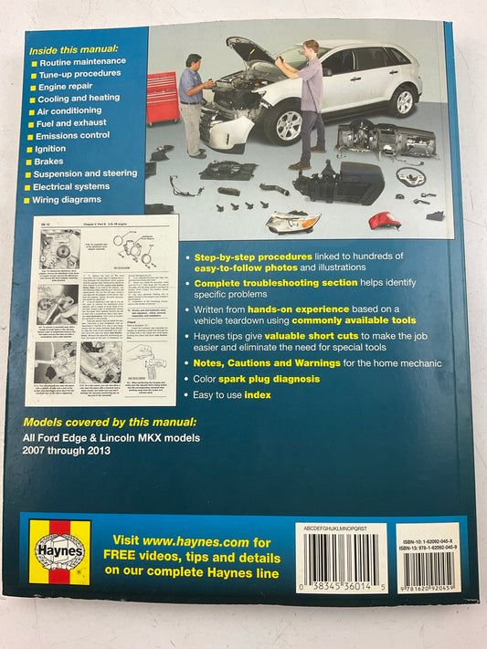 Haynes 36014 Repair Manual For 2007-2013 Ford Edge & Lincoln MKX - OPEN