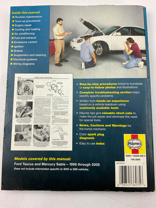 DAMAGED COVER - Haynes 36075 Repair Manual For 1996-2001 Taurus & Sable