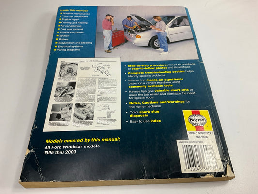 Damaged Cover, See Photos - Haynes 36097 Repair Manual 1995-2003 Ford Windstar