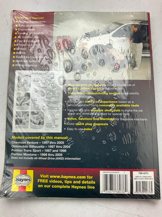 Haynes 38036 Repair Manual For 1997-05 Venture, Sihouette, Trans Sport, Venture