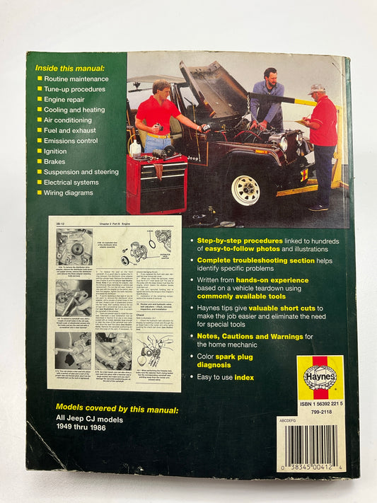 USED - Haynes 50020 Repair Manual For 1949-1986 Jeep CJ - All Models