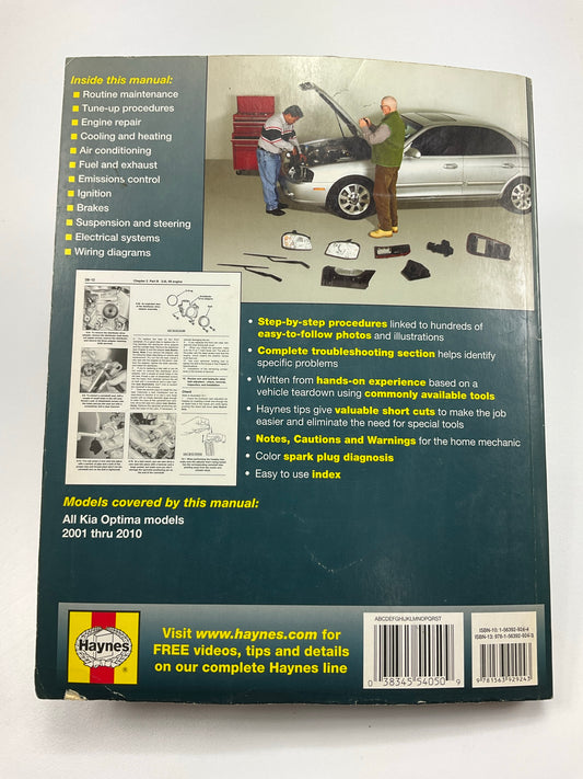 Front Cover Has A Small Tear - Haynes 54050 Repair Manual For 01-10 Kia Optima