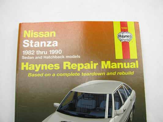 USED Repair Shop Service Manual Haynes 72060 For 1982-1990 Nissan Stanza