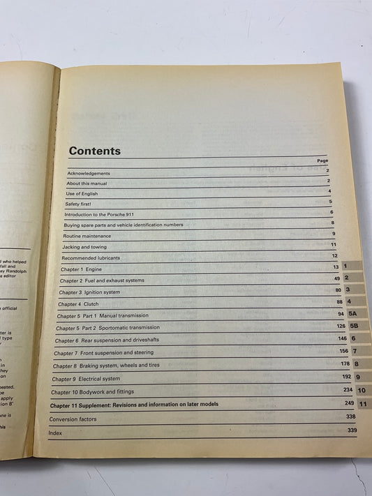 Haynes 80020 Repair Manual For 1965-1989 Porsche 911