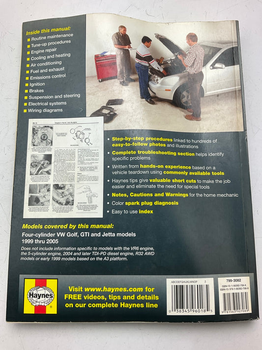 Haynes 96018 Repair Manual For 99-05 VW Golf & Jetta, TDI Diesel 99-04 - USED