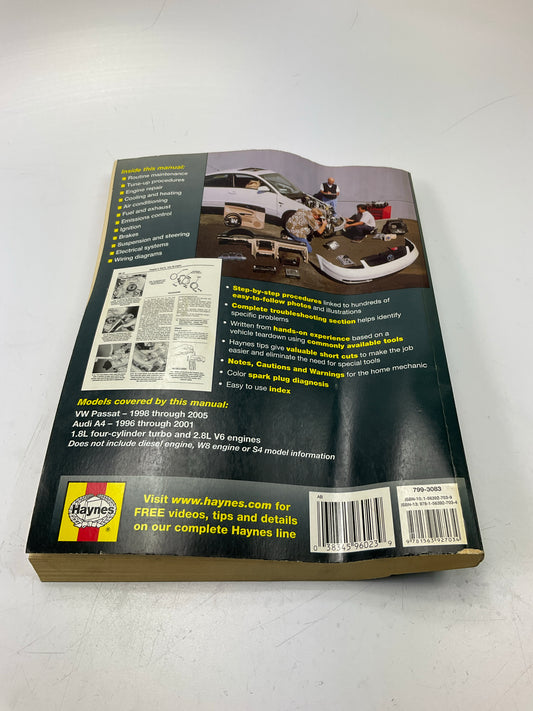 COSMETIC DAMAGE - Haynes 96023 Repair Manual 1996-2005 Audi A4, 98-05 VW Passat