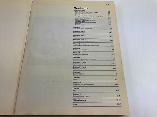 OPEN - Haynes 96023 Repair Manual For 1998-01 VW Passat, 1996-01 Audi A4
