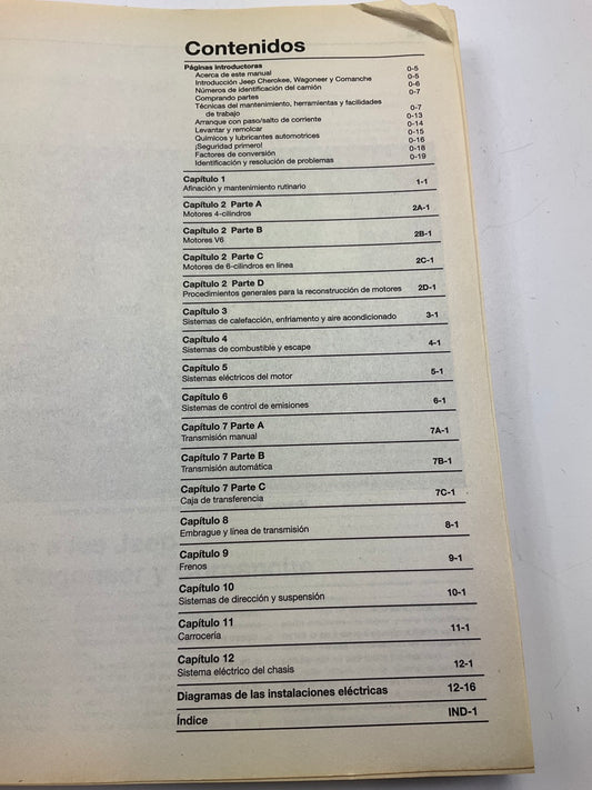 Haynes 99106 Manual De Reparacion For 84-00 Cherokee, Wagoneer & Comanche