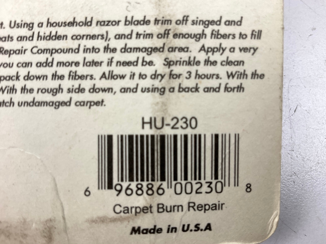 EZ FIX Heads Up HU230 Carpet Burn Repair Kit