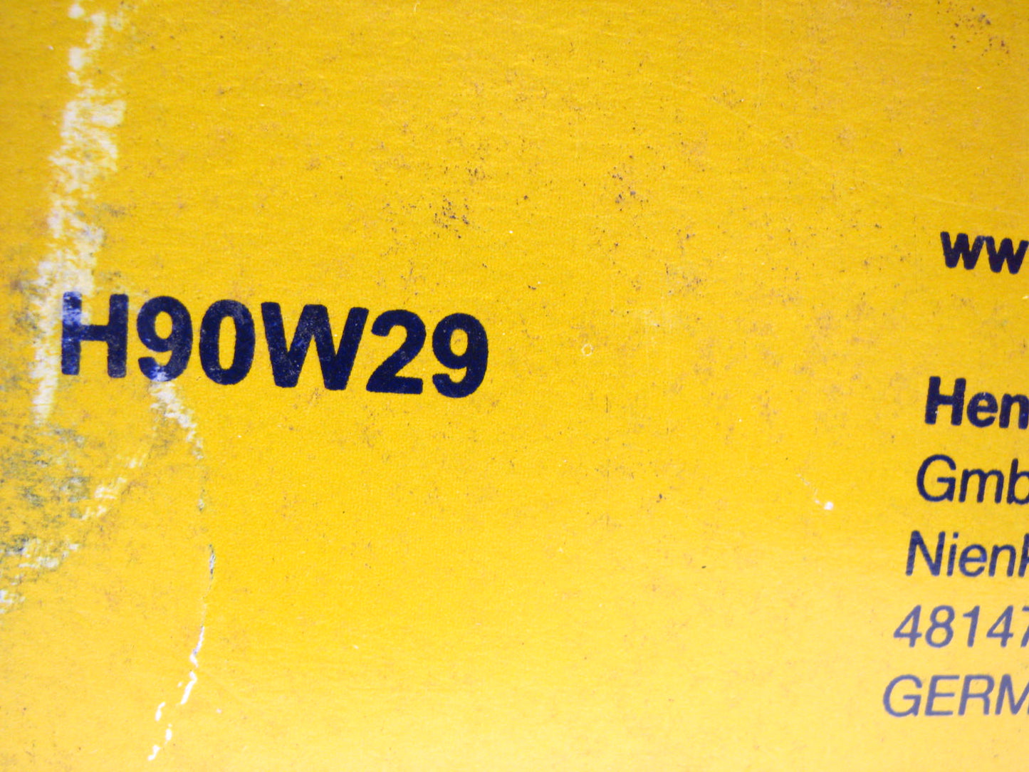 Genuine Hengst H90W29 Oil Filter