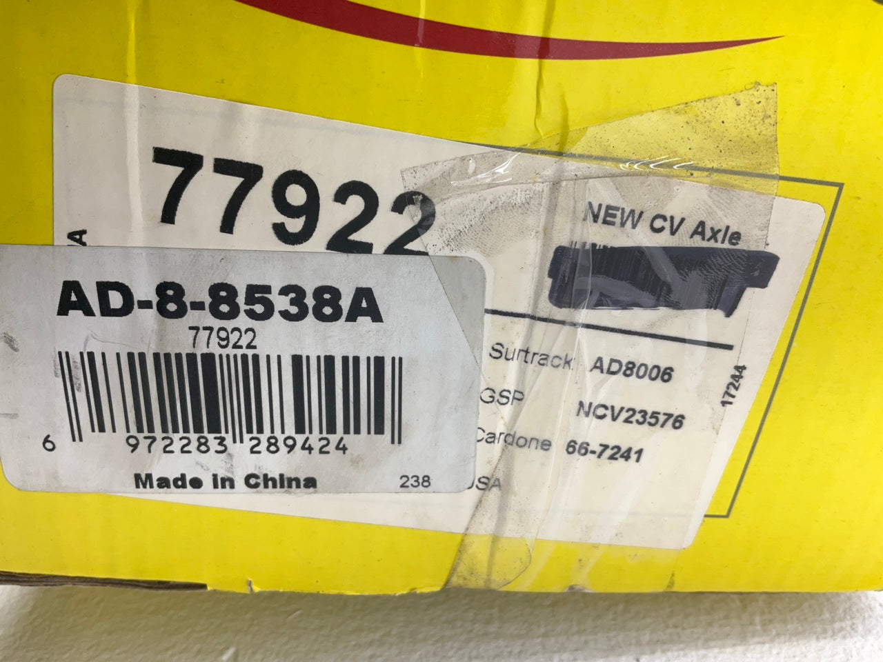 NEW Heri 77922 Front Right CV Axle