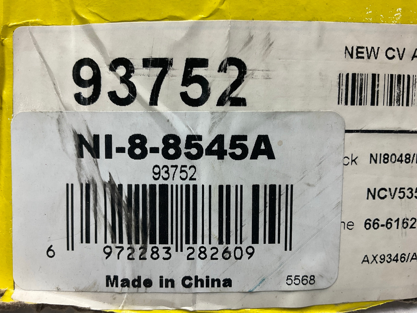 93752 - Front Right CV Axle For 91-93 Nissan NX, Sentra 95-98 200SX MANUAL TRANS