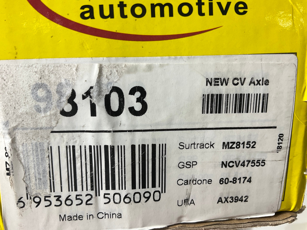 Heri 98103 Front Left Manual Trans Cv Axle