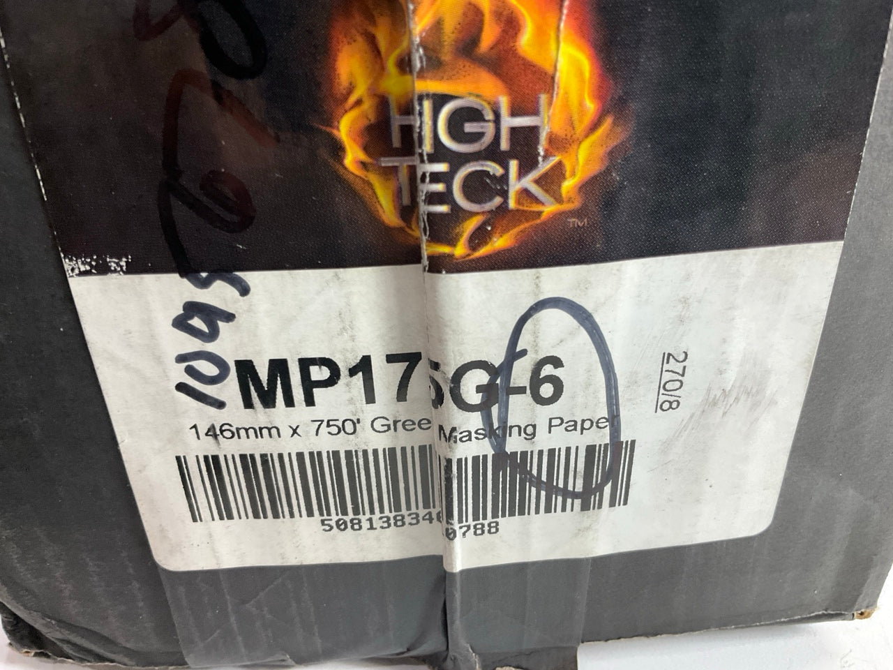 High Teck MP175G-6 Masking Paper, Green, 6'' X 750 Foot, 35 Pound Basis, 6 Rolls