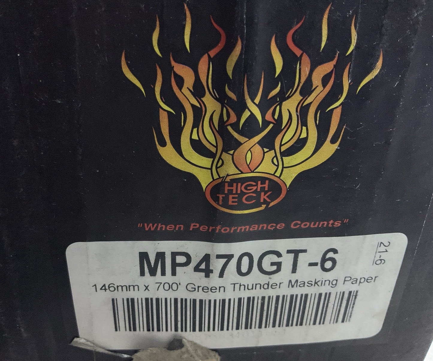 High Teck MP470GT-6 Green Thunder Masking Paper, 6 In W X 700 Ft, 6 Rolls
