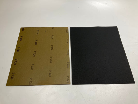 High Teck WD220 Premium Waterproof Sandpaper Sheets, 9''x11'', 220 Grit, 50 Sheets