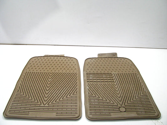 Highland 44027 Universal 2-Piece Tan Rubber Floor Mats 27-1/2''x18''