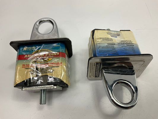(2) Highland 92522 Chrome Large Stake Pocket Truck Bed Anchor Point