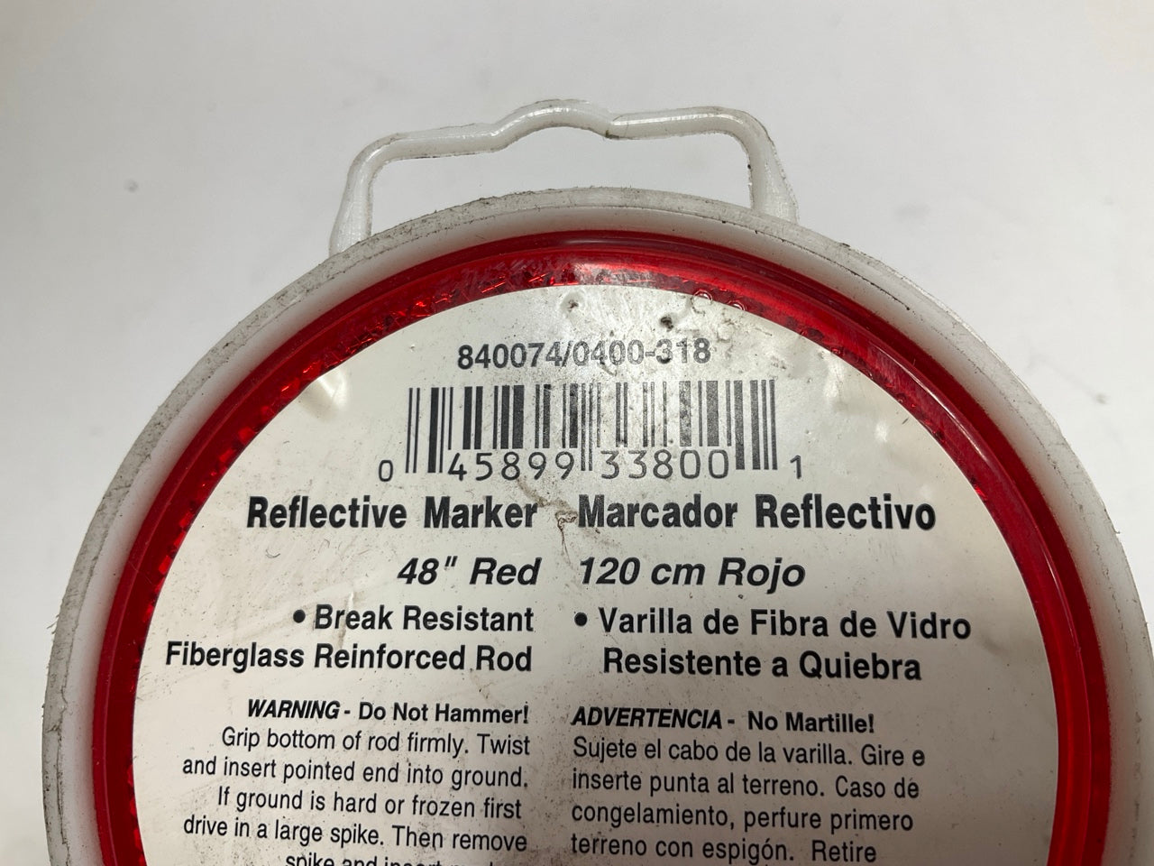 (10) Hillman 840074 48'' Red Fiberglass Driveway Marker Reflectors