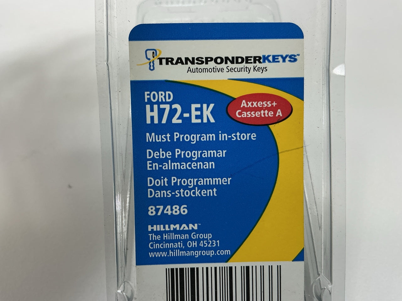 Hillman Group 87486 / H72-EK Key Blank - Ford Transponder